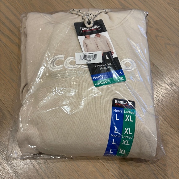 Costco Unisex logo Hoodie - Cream Color - NWT - Picture 4 of 4